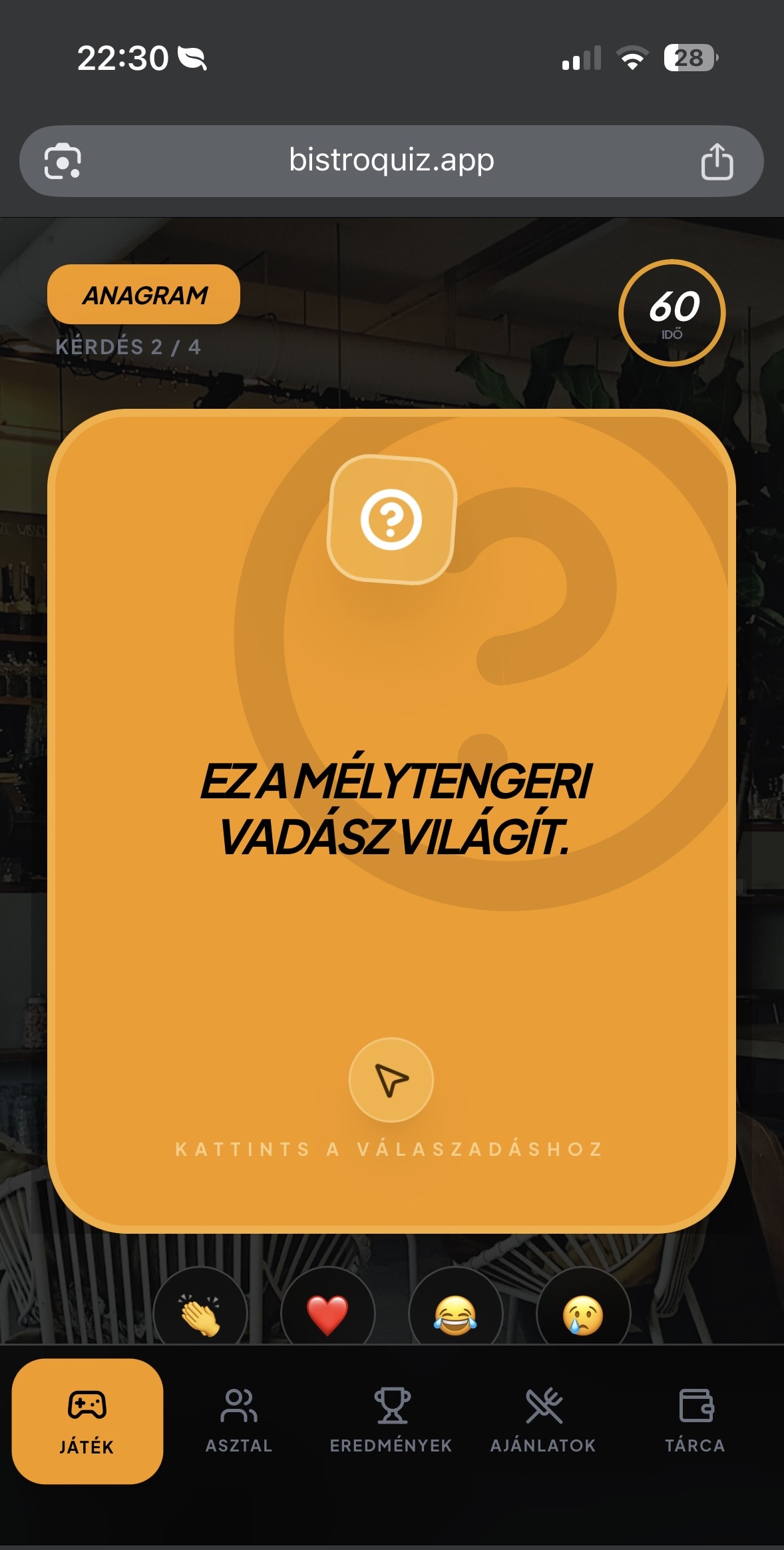 BistroQuiz Experience