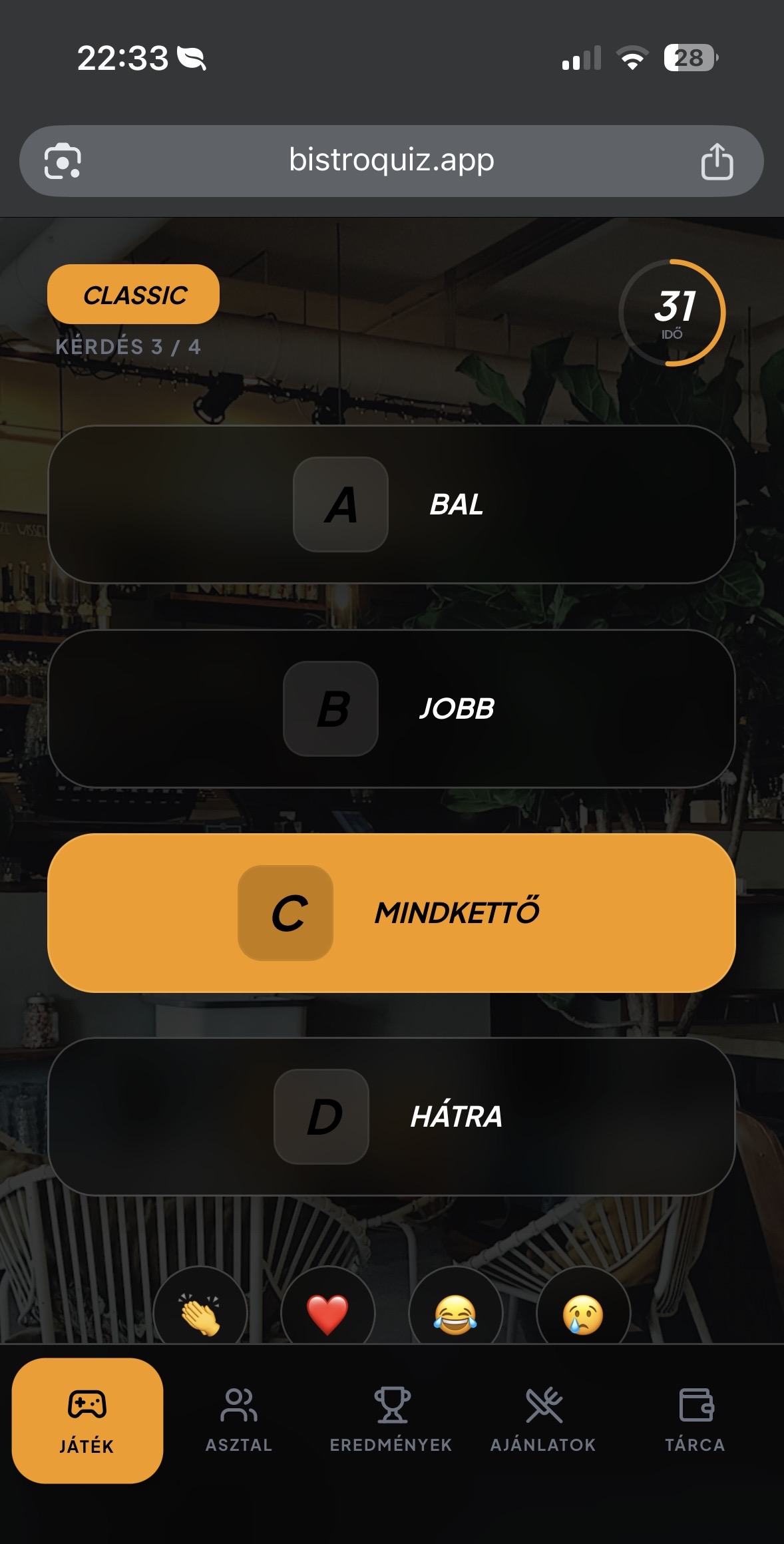 BistroQuiz Experience